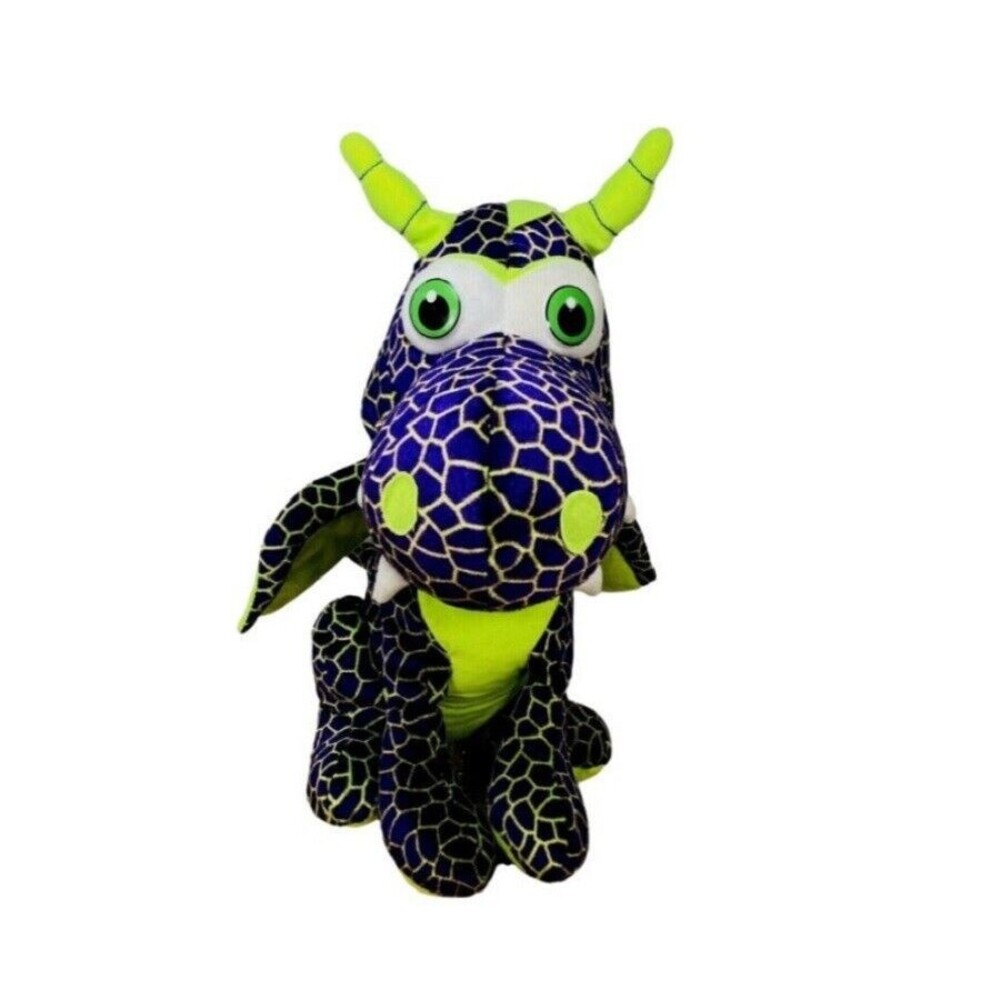 Classic Toy Company Purple and Green Stuffed Animal Plush Dragon